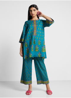 Biba Printed Kurta & Palazzo Set  - Image 5