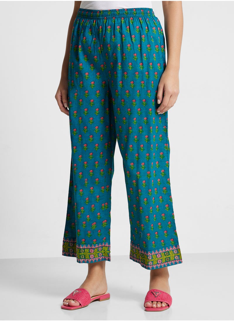Biba Printed Kurta & Palazzo Set  - Image 3