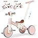 Bautia Kids Tricycle for Toddlers 13 with Push Handle 5 in 1 Baby Balance Bike Toy for 14 Years Old Boys Girls Gift with Removable Pedals No Parent Steering Version - Image 3