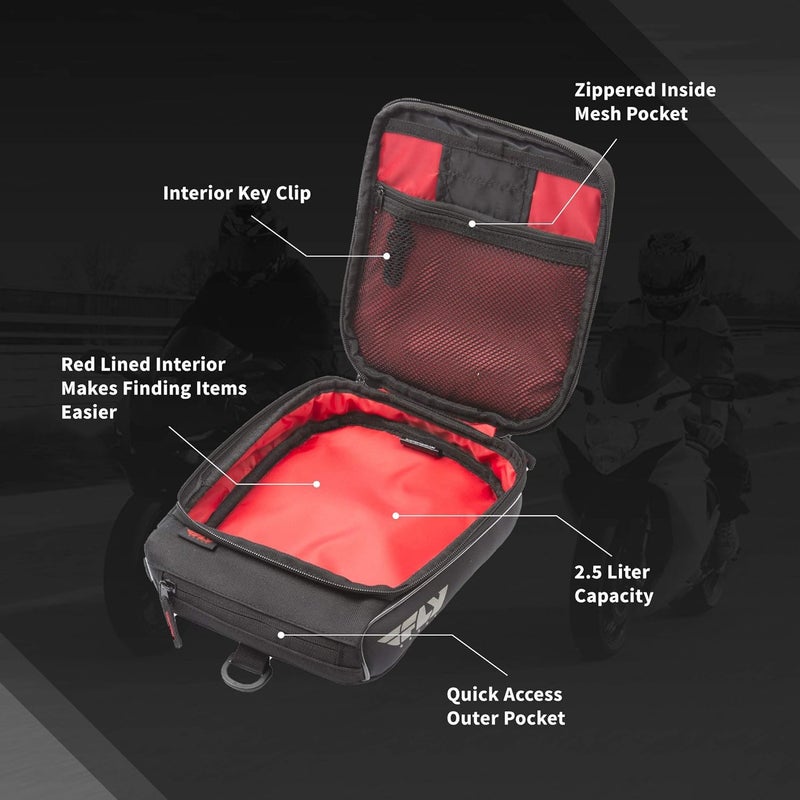 Fly Racing Street Mini Tank Bag - Black - Image 3