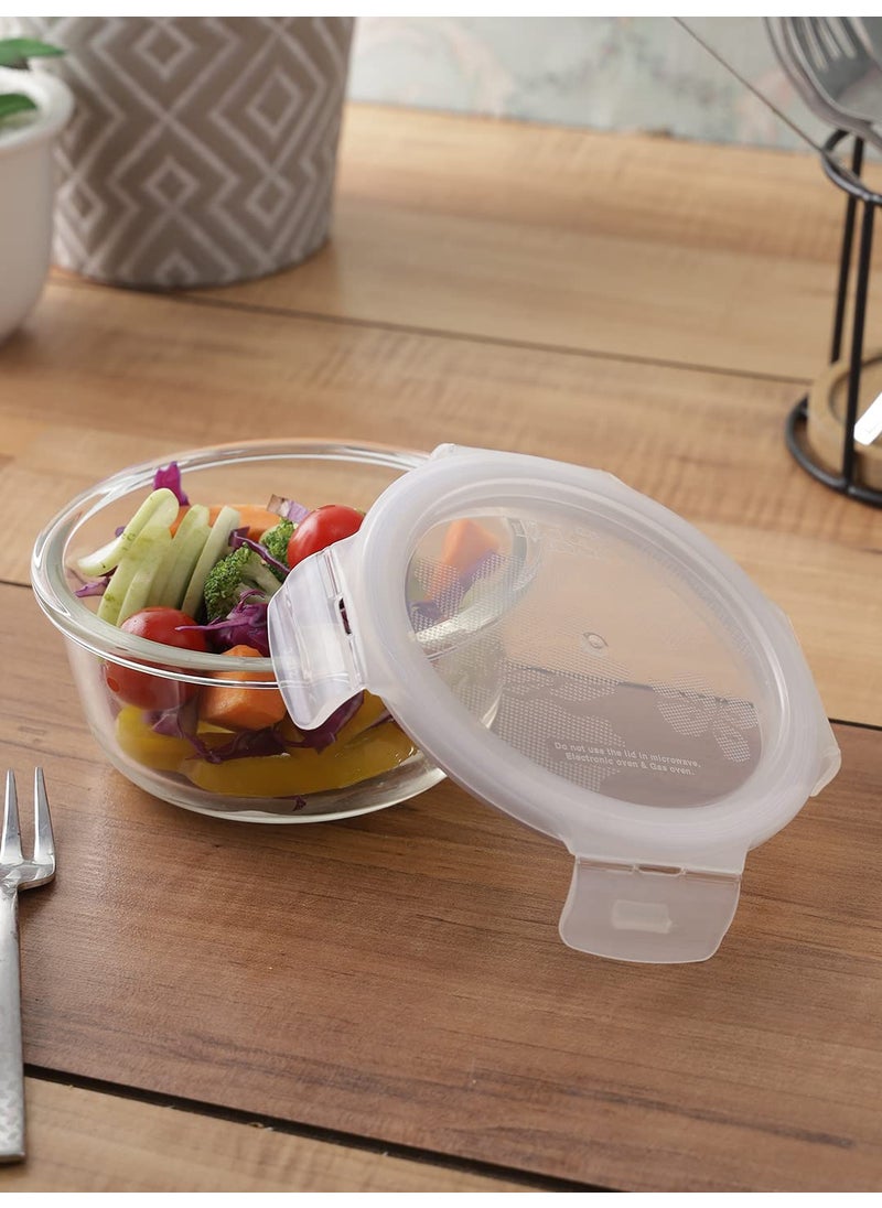 LOCK & LOCK - Lock&Lock Euro Round Bake and Store Container, 380ml, Transparent - Image 1