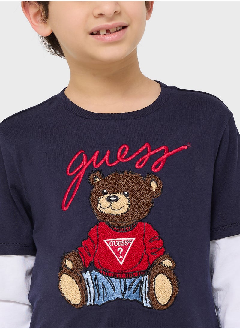 GUESS Kids  Graphic Print T-Shirt  - Image 3