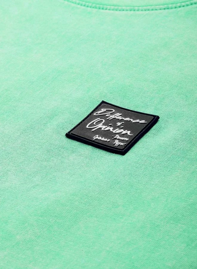 Difference of Opinion Women Oversized Washed Printed T-Shirt