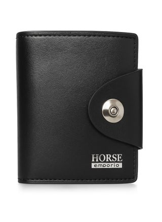 حافظة كروت جلد من Horse Imperia   – تصميم صغير بحجم الجيب مع زر إغلاق-اسود - pzsku/Z24B1912D2D03FF6E5923Z/45/1750438907/cf4dc43c-c43f-4658-b3ae-59b2f7d7303a