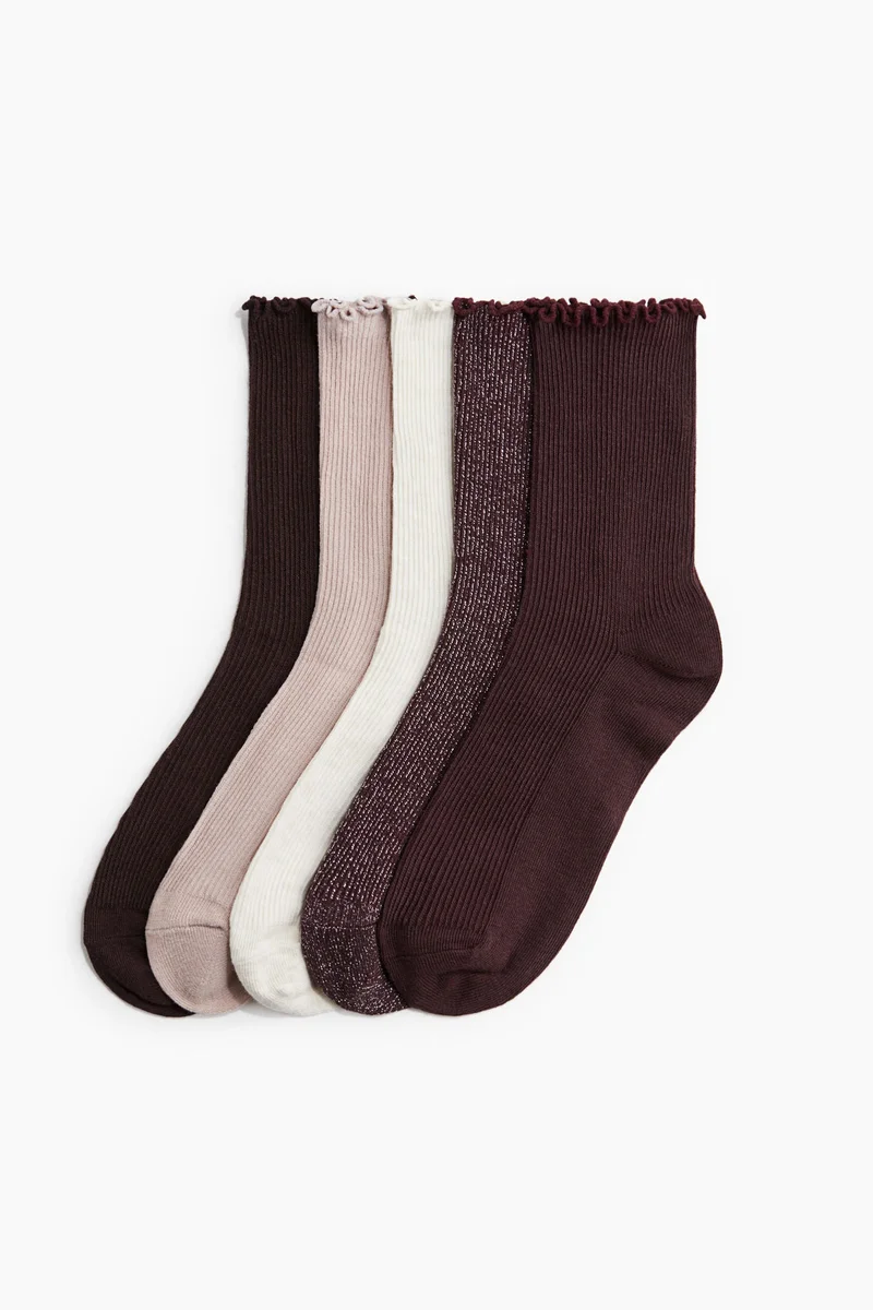 H&M 5-pack rib-knit socks