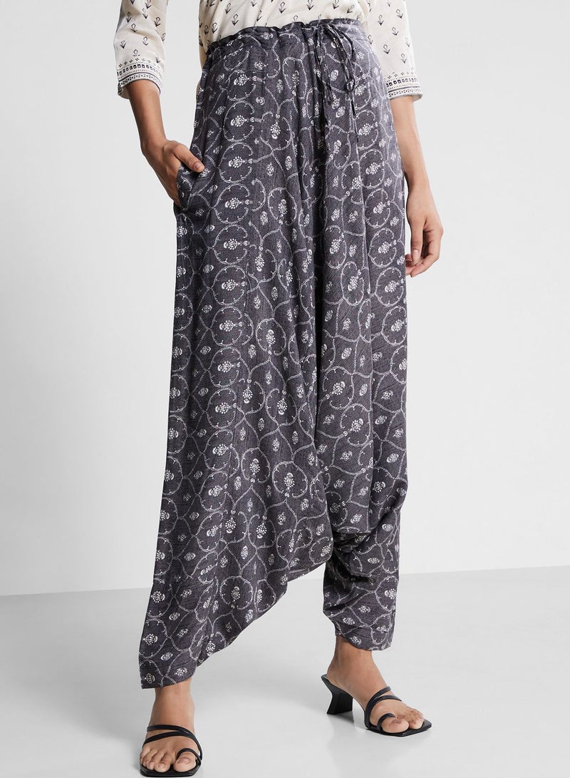 Biba Tie Detail Kurti & Pants Set - Image 4