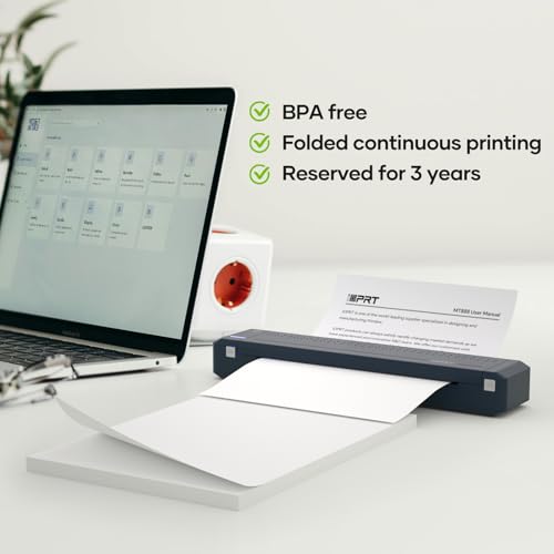 iDPRT Thermal Paper 8.5X11 200 Sheets US Letter for MT610 Portable Printer, Achieve Continuous File Printing Thermal Paper for iDPRT/HPRT/PRT Printer and Other Document Portable Printers - Image 5