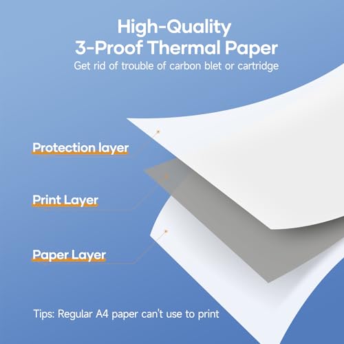 iDPRT Thermal Paper 8.5X11 200 Sheets US Letter for MT610 Portable Printer, Achieve Continuous File Printing Thermal Paper for iDPRT/HPRT/PRT Printer and Other Document Portable Printers - Image 3