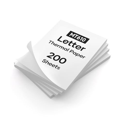 iDPRT Thermal Paper 8.5X11 200 Sheets US Letter for MT610 Portable Printer, Achieve Continuous File Printing Thermal Paper for iDPRT/HPRT/PRT Printer and Other Document Portable Printers - Image 1