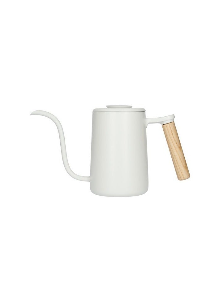 ECE Gooseneck Stainless Steel Coffee Kettle – 600 ml White Pour-Over Kettle for Precision Brewing, Durable and Stylish, Ideal for Coffee and Tea Enthusiasts