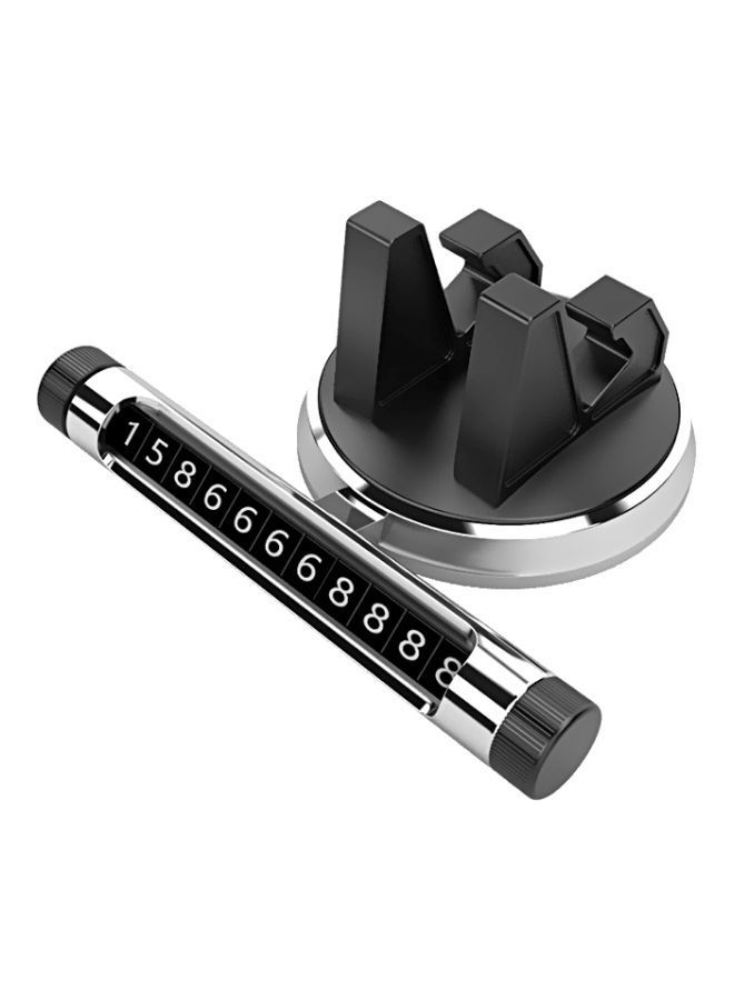 NIBEMINENT Mobile Phone Car Mount Silver/Black - Image 1