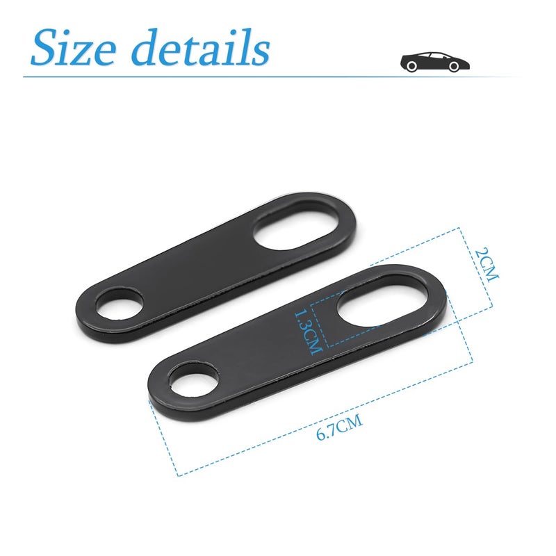 JNNJ 2 Pieces Motorcycle Indicator Lamp Holder, Motorcycle Rear Indicator Shock Absorber Mounts, Universal Metal Motorcycle Rear Indicator Light Holder Accessories (Black/6.8 cm) - Image 2