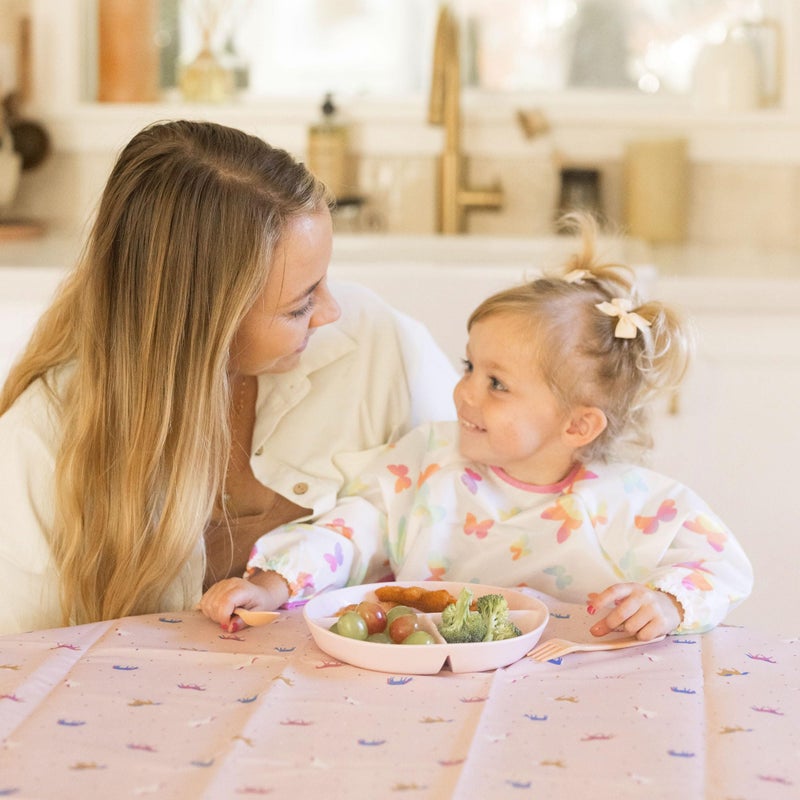 Tiny Twinkle Mess-Proof Splat Mats for Under high Chairs or Table Cover Art Projects for Baby and Toddler - Waterproof, Washable Floor or Table Splash mat 51 x 51 (Unicorn) - Image 2