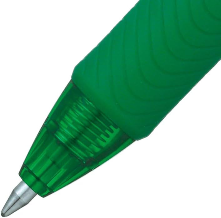 Pentel Energel X Retractable Liquid Gel Roller, 0.7mm Medium Point Size, Green Ink, Box Of 12 - Image 4