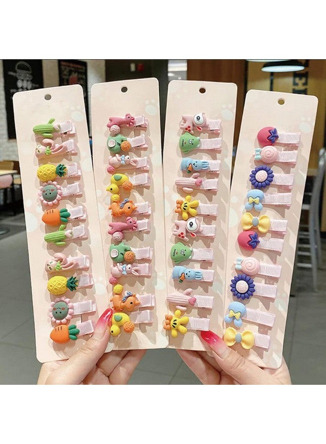 FZBNSRKO 40pcs Assorted Hair Clips - Cute Animal, Flower and Fruit Patterns for Infants, Toddlers and Children (Mixed Colors) - Image 4