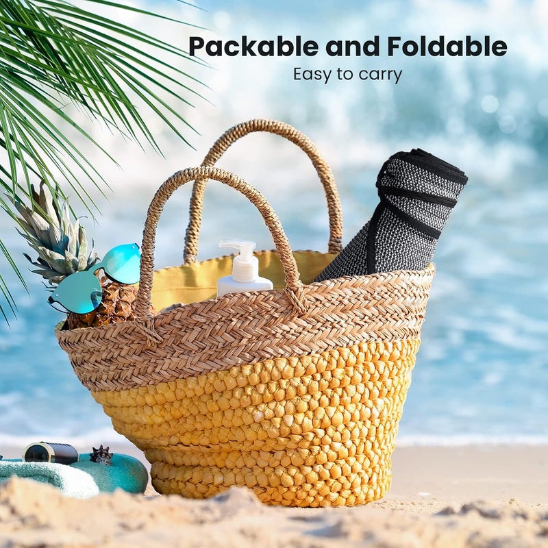 Simplicity Sun Hats for Women Fashionable Womens Wide Brim Hat Roll-up Straw Sun Visor Hat - Image 5