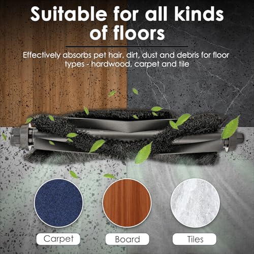 BRUVISH (2 Pack) L60 L50 Replacement Roller Brushes Compatible With eufy L60, L60 Hybrid, L60 SES, L50 SES, L50 Series Robot Vacuum, Main Brush Accessories Kit, Multi-Surface Brush - Image 2