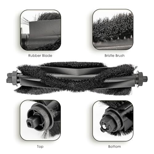 BRUVISH (2 Pack) L60 L50 Replacement Roller Brushes Compatible With eufy L60, L60 Hybrid, L60 SES, L50 SES, L50 Series Robot Vacuum, Main Brush Accessories Kit, Multi-Surface Brush - Image 5