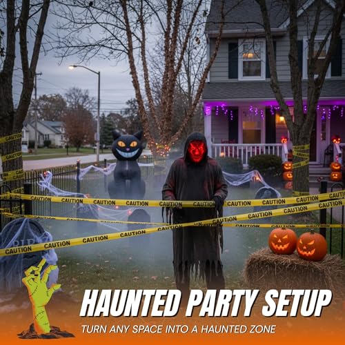 TAPIX Caution Party Tape • 3 in. Wide X 100 Ft. Long • High Visibility • Tear Resistant Design • Great for Construction-Themed Parties & Signage for Small Hazards (100 ft) (1 Pack) - Image 3