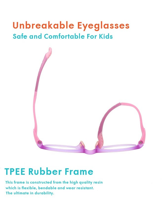 AZorb Kids Blue Light Glasses for Boys Girls TPEE Silicone Soft Frame Anti Blue Light Blocking Eye Glasses for Children Anti UV Eyestrain Radiation Eyeglasses for Reading Computer Gaming Fashion Eyewear  - Image 4
