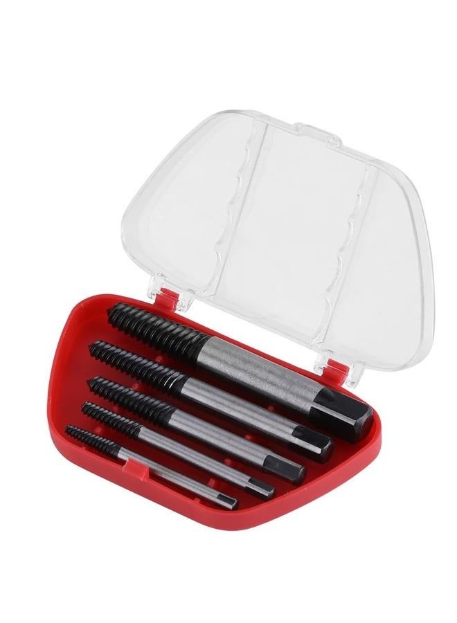 5Pcs Screw Extractor Kit Damaged Broken Bolt Screw Remove Set Easy Take Out Removing Tool With Box  - Image 1