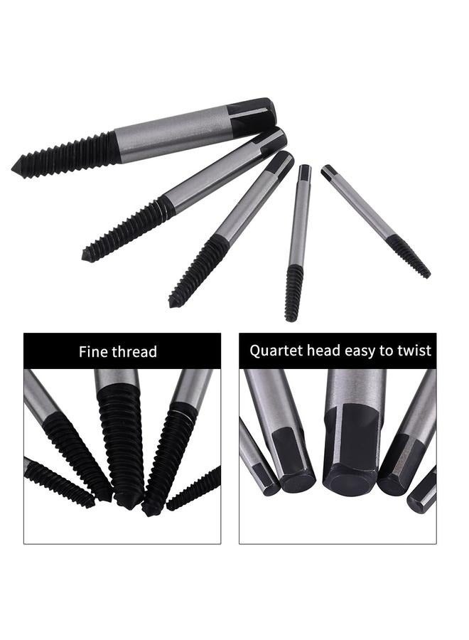 5Pcs Screw Extractor Kit Damaged Broken Bolt Screw Remove Set Easy Take Out Removing Tool With Box  - Image 2