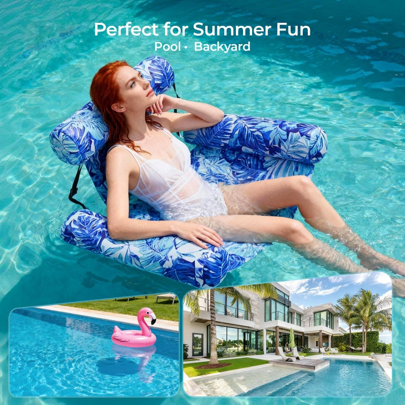 HAGUL Inflatable Pool Float for Adults â€“ Heavy Duty Floating Lounge Chair & Pool Noodle for Summer, Beach, Lake & Pool Parties â€“ Comfortable Water Lounge for Relaxing & Fun - Image 5