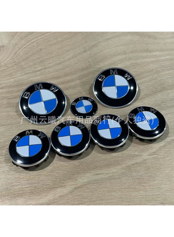 Suitable For Bmw Original Car Logo 82mm74mm Original Black Bottom Front And Rear Logo Hood Trunk Car Logo