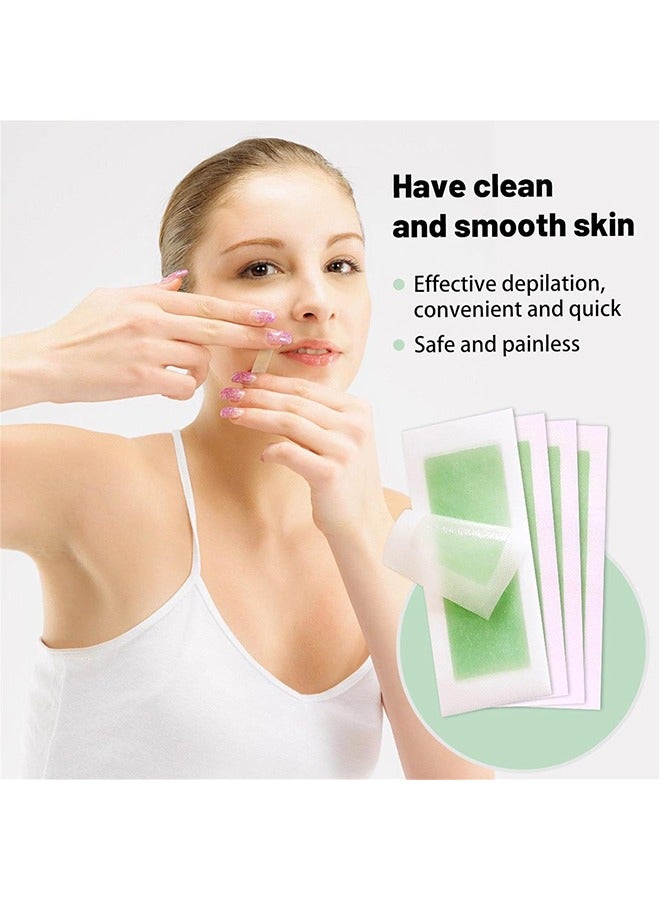 ورق شمع لإزالة الشعر ، 100 قطعة من شرائط شمع الوجه للشفاه النسائية ، شعر الشفاه ، لحية الوجه ، معجون تبييض ناعم جاهز للاستخدام ، رقعة سريعة لإزالة الشعر للذراعين ، الساقين ، شعر الإبط ، شعر الحاجب ، - Image 4