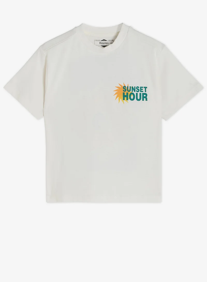 ريبلز مع نمشي Boys Drop Shoulder T-shirt