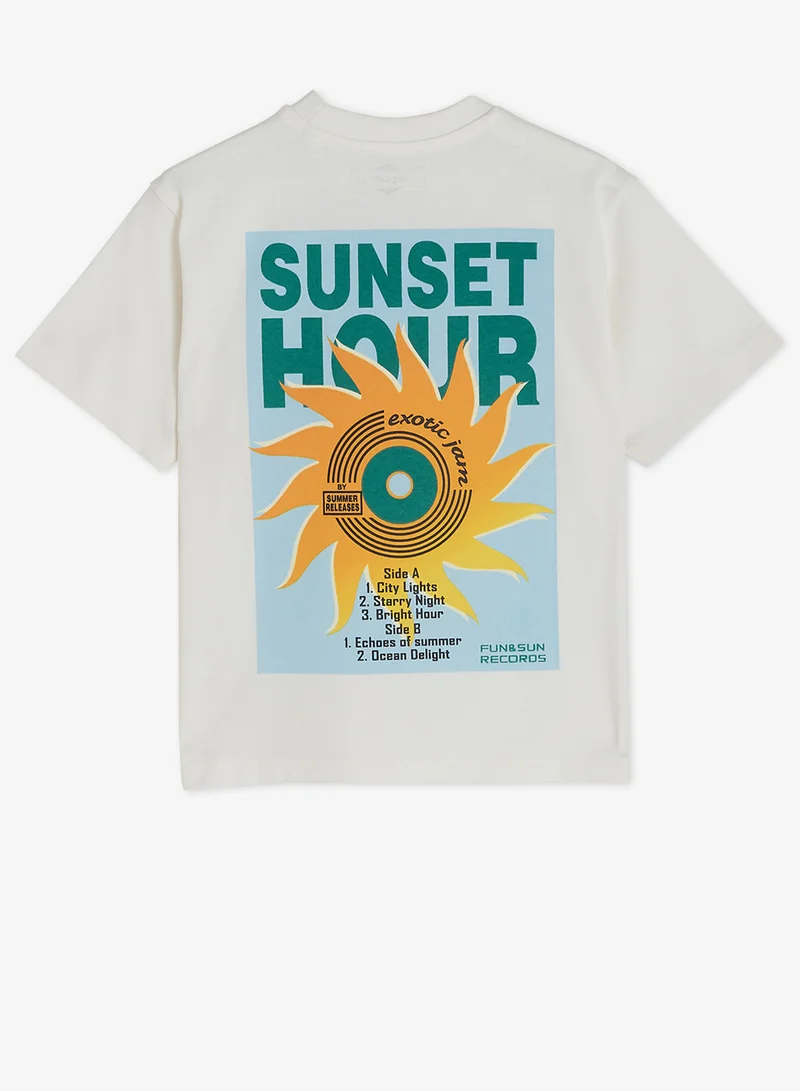 ريبلز مع نمشي Boys Drop Shoulder T-shirt