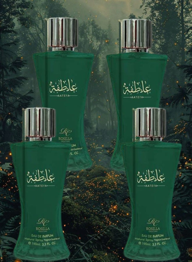 Rosella 4 Pieces Aatefa Perfume 100ML - Image 1