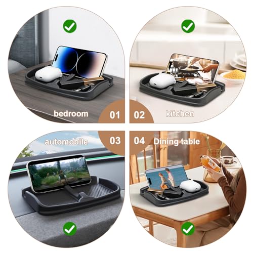 ThinSGO Anti-Slip Car Dash Grip Pad for Cell Phone, Keychains, Sun Glasses,Stand for Navigation Cell Phone (Black) - Image 2