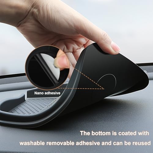 ThinSGO Anti-Slip Car Dash Grip Pad for Cell Phone, Keychains, Sun Glasses,Stand for Navigation Cell Phone (Black) - Image 5