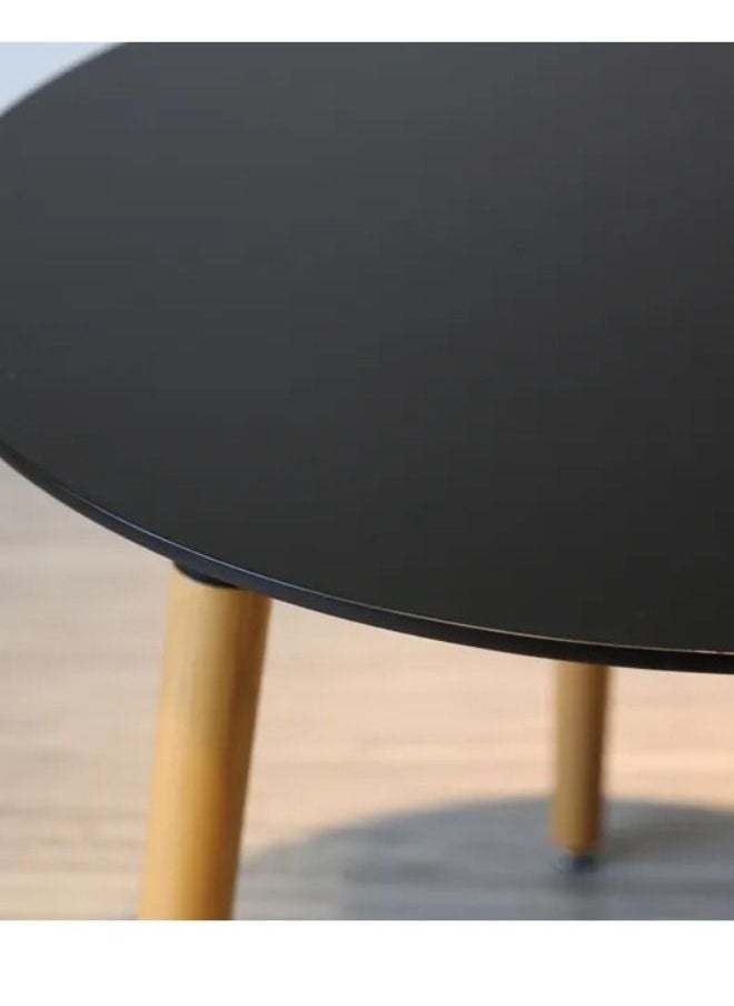 MAAS Round side table with rounded legs and sides of solid wood for coffee or dining  - Image 5