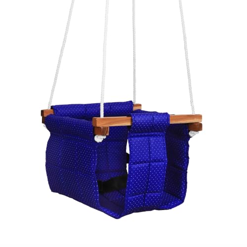 Ashish Cotton Swing For Kids Baby'S Children Folding And Washable Zula/Indoor Outdoor Baby Jhula, Swing For Baby And Toddler For 8 To 36 Months. Height 114" And Length 8.5" (Black) - 8.5 Cm - Image 1