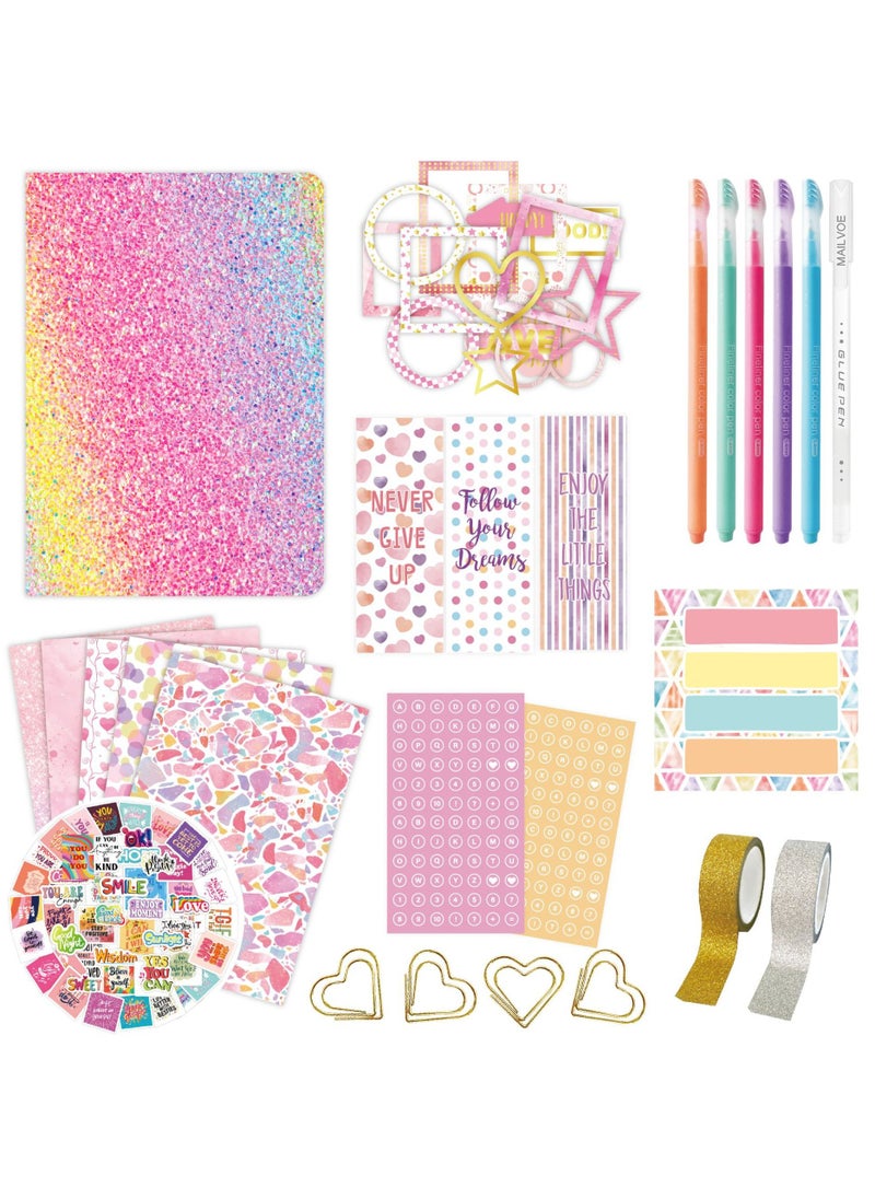 Generic - DIY Journal Kit for Girls, Scrapbook & Diary Supplies Toy Set for Ages 8-14 Year Old, Birthday Gifts for Teen Girls Craft Sets，Unleash Creativity Journaling Art Crafts Kit for Kids - Image 1