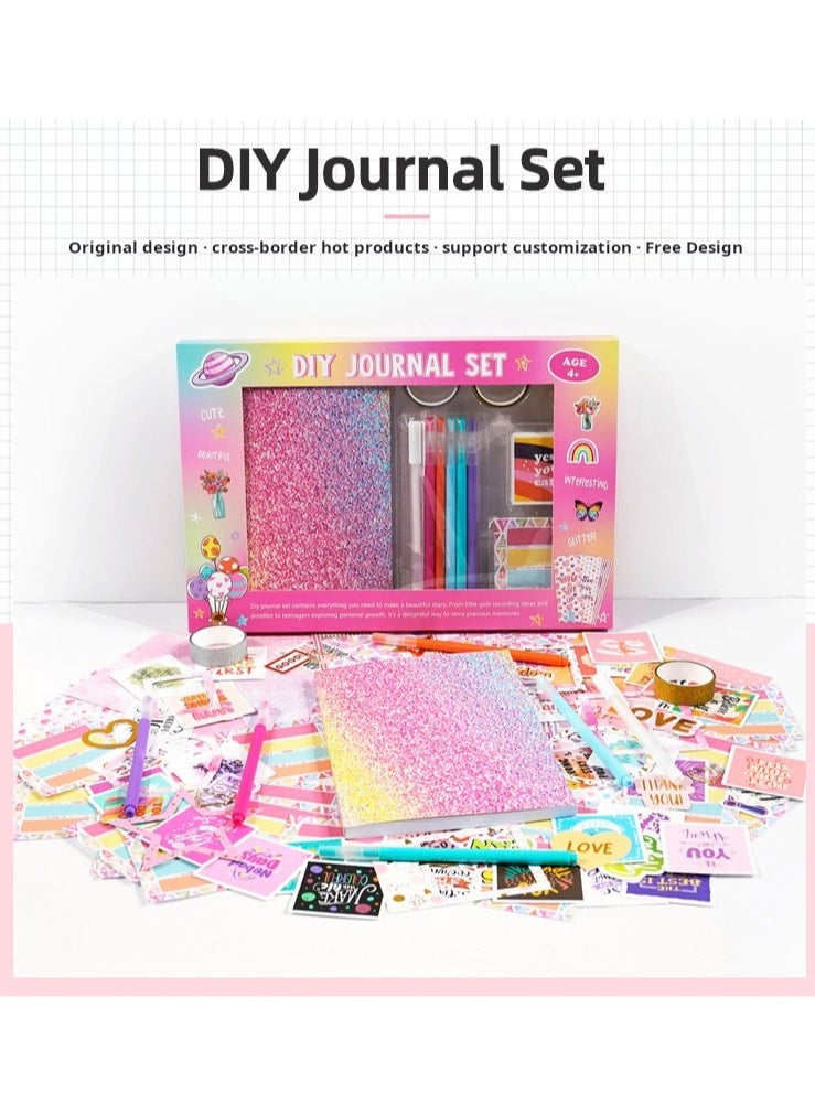 Generic - DIY Journal Kit for Girls, Scrapbook & Diary Supplies Toy Set for Ages 8-14 Year Old, Birthday Gifts for Teen Girls Craft Sets，Unleash Creativity Journaling Art Crafts Kit for Kids - Image 1