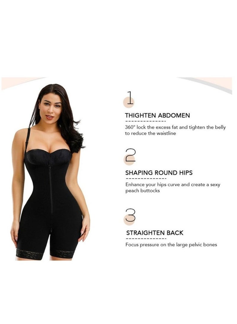 فوريول مشدّات نسائية يومية لرفع الجسم بالكامل، مشدّات خصر، ملابس داخلية لتشكيل الجسم مع سحاب - Image 2
