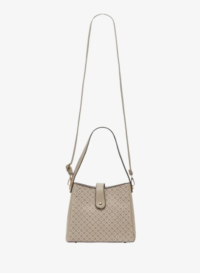 Sasha Sasha Geometric Print Tote Bag with Detachable Strap