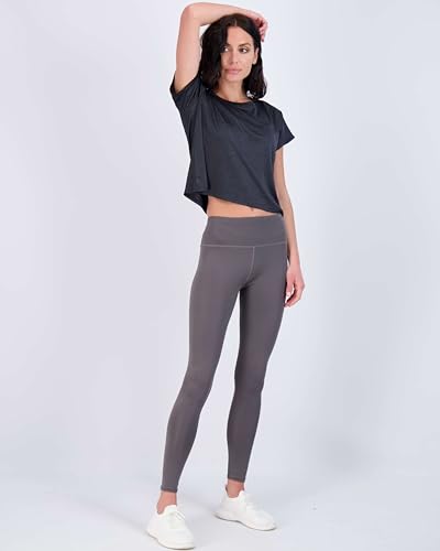 REALESSENTIALS Real Essentials 5 Pack: Women's Dry Fit Crop Top - Short Sleeve Crew Neck Stretch Athletic Tee (Available in Plus Size) - Set 5, S - Image 4