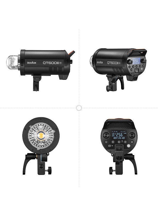 Godox - Godox QT600IIIM 600W High Speed Studio Flash Light GN76 1/8000s HSS 0.01-0.9S Quick Recycling Time Built-in 2.4G Wireless X System - Image 1