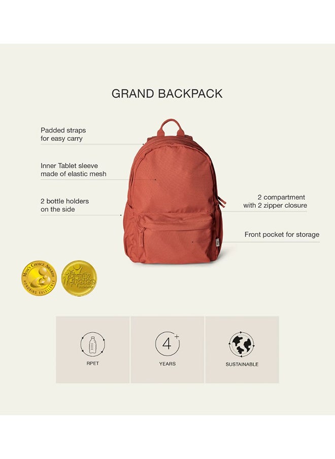 Citron Grand Backpack - Ballerina - Spacious & Durable School Backpack for Kids - Eco-Friendly RPET Fabric - Multiple Compartments & Padded Straps - Ideal for Travel & School  - Image 3