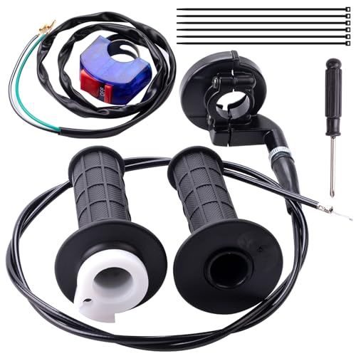MRELC Mini Bike Throttle Cable Assembly Kit fit for Coleman CT200U CT200UEX BT200X Baja DB30 Warrior MB200 Predator 212cc Massimo Motovox 196cc 200cc 65hp Engine Parts 78 Handlebar - Image 1