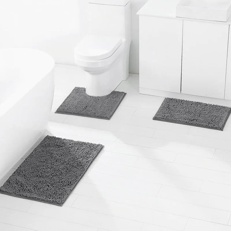 Y&D Plush Bathroom Rugs Set - Super Absorbent Bath Mats for Tub, Shower & Toilet - Non-Slip, Soft Bath Mats - Image 5