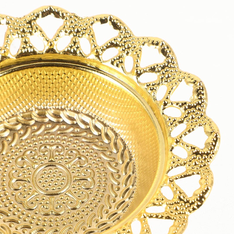 Vintage Gold Metal Hollow Incense Burner Holder with Removable Ash Tray for Meditation - Image 4