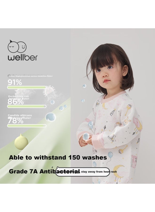 Wellber Infant Sleeping Bag For 3-6 Year Old Babies, Children's Spring And Autumn Home Wear, Qimeng 130cm