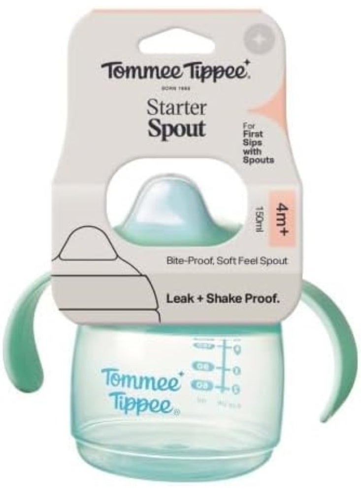 tommee tippee Starter Spout Sippee Weaning Sippy Cup Bite & Shake Proof Soft Feel 4M+ 150 ML - Image 1