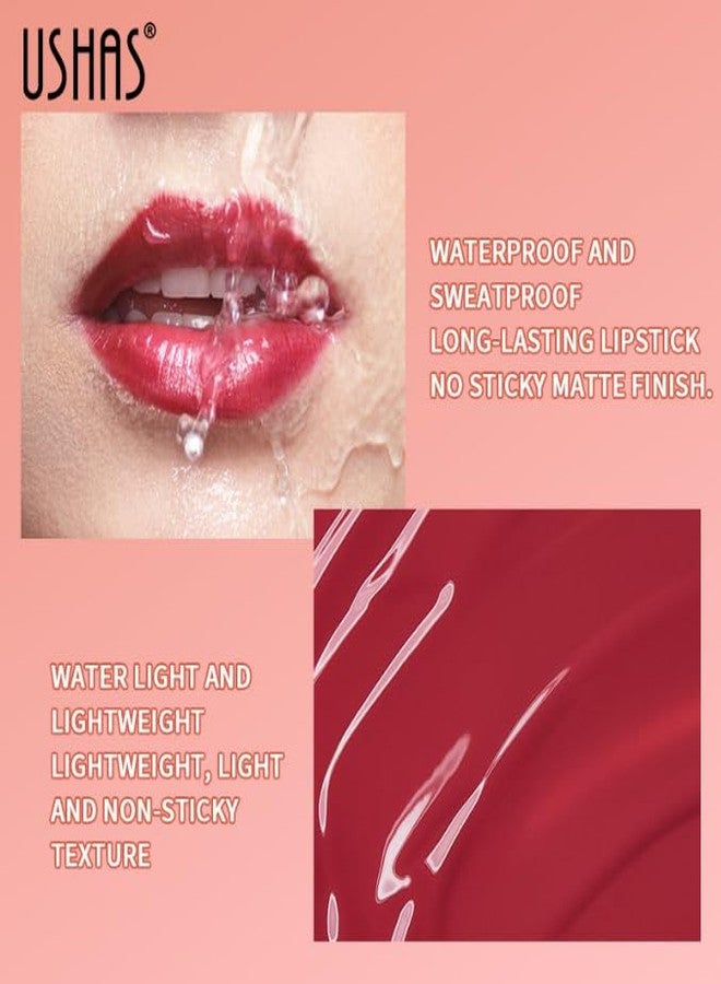 USHAS 6pcs Lip Gloss set - High-Shine Gloss for Fuller Non-Sticky, Lip Tint, Longwear, Weightless, Lip Plumper Gloss, Shimmery Glosses for Women makeup set (Set 2 (07-12), Pack of 1) - Image 2
