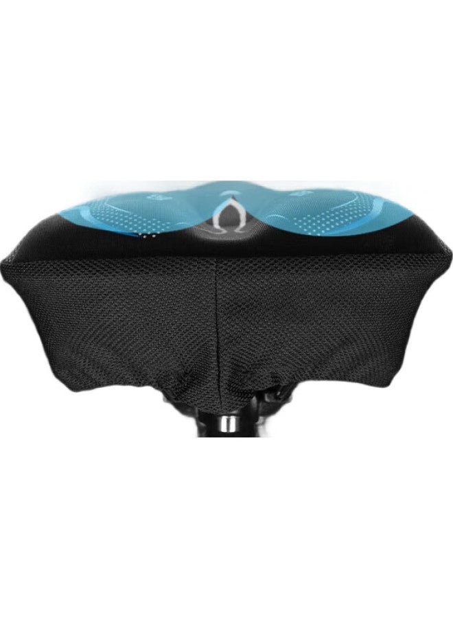 SolarStorm Bicycle Seat Cover, Thickened Silicone Foam Saddle Cover, Mountain Bike And Exercise Bike Seat Cover, Black And Blue - Image 3